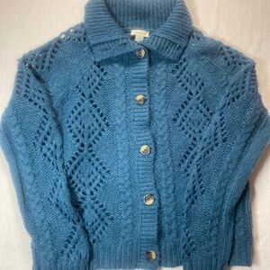 Sundance Blue Diamond Knit Cardigan